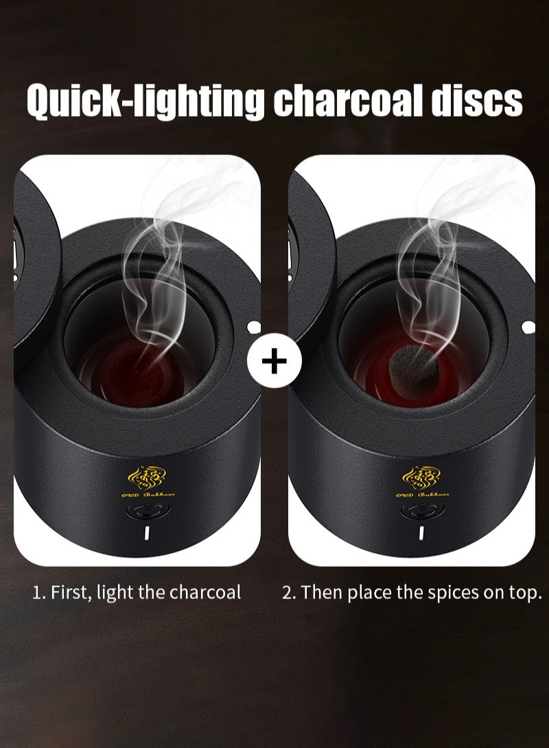 Oud Bukhoor 2025 New Arabic Incense Burner USB Car Portable Electric Aroma Diffuser Bakhoor Arabia Charcoal Burner Big Size Burning Space for Muslim BK-108 - Image 2