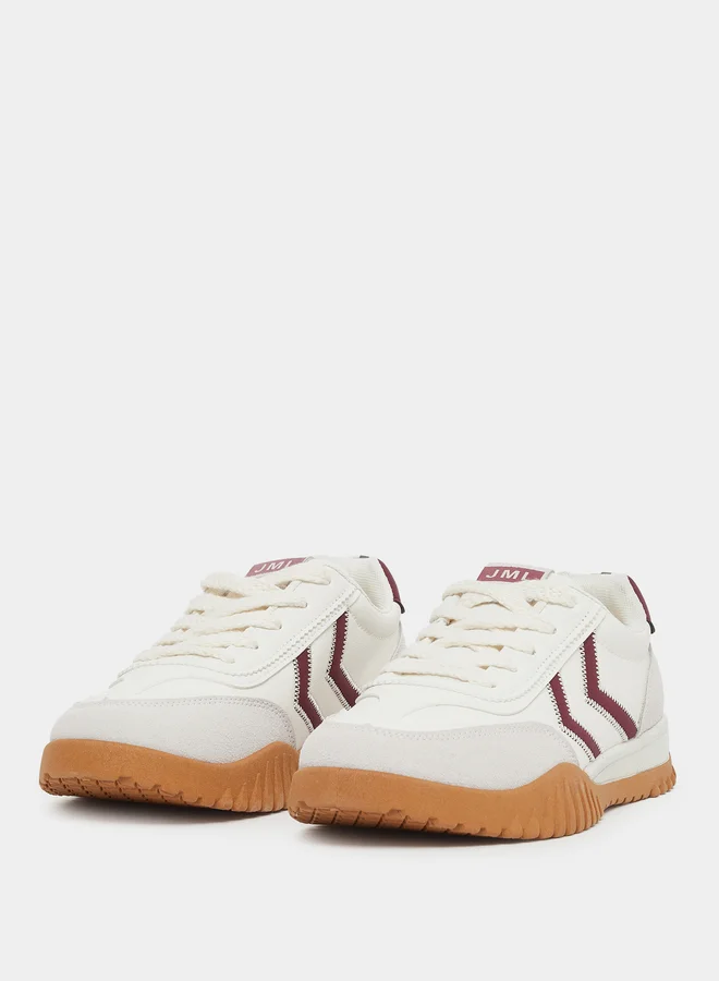 ستايلي Styli Retro Sole Panelled Lace-Up Sneakers