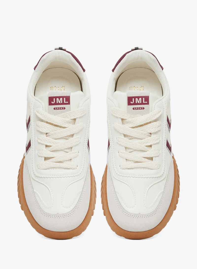 Styli Active  Retro Sole Panelled Lace-Up Sneakers for Women | Best Price UAE