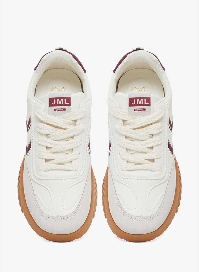 Styli Active Retro Sole Panelled Lace-Up Sneakers - Image 5