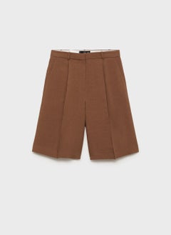 MANGO Linen-Blend Suit Bermuda Shorts  - Image 5