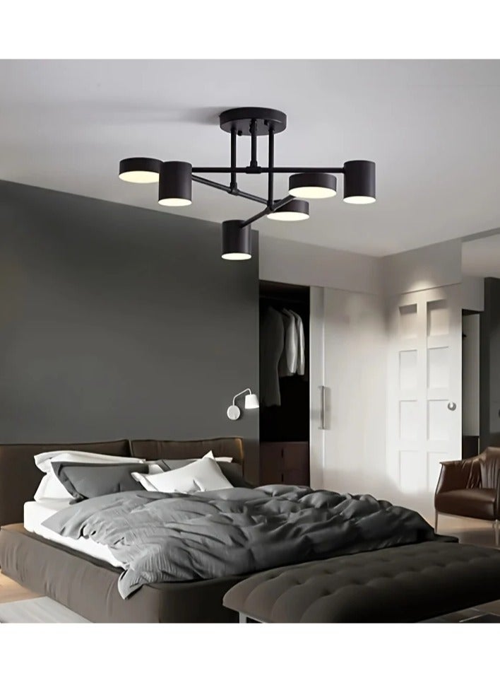 Nordic Black Bedroom Ceiling Light Living Room Light Simple Atmosphere Home Study Bar Creative Simple Modern Iron Lighting - Image 1