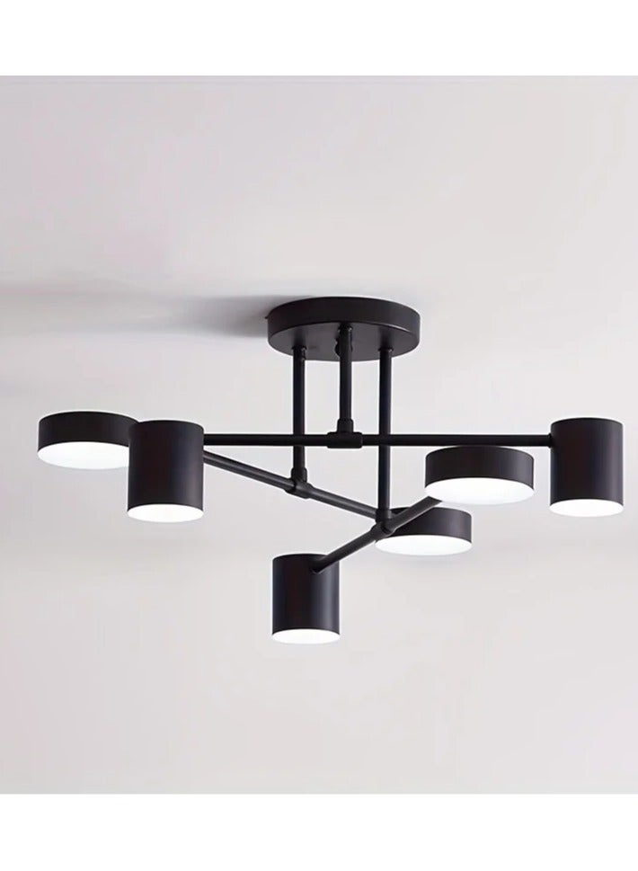Nordic Black Bedroom Ceiling Light Living Room Light Simple Atmosphere Home Study Bar Creative Simple Modern Iron Lighting - Image 3
