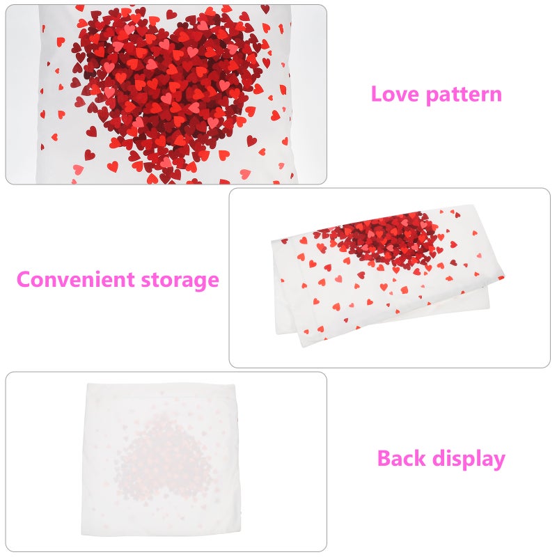 2pcs Valentine's Day Theme Pillow Case Loving-heart Pattern Sofa Cushion Cover Pillowcase - Image 5