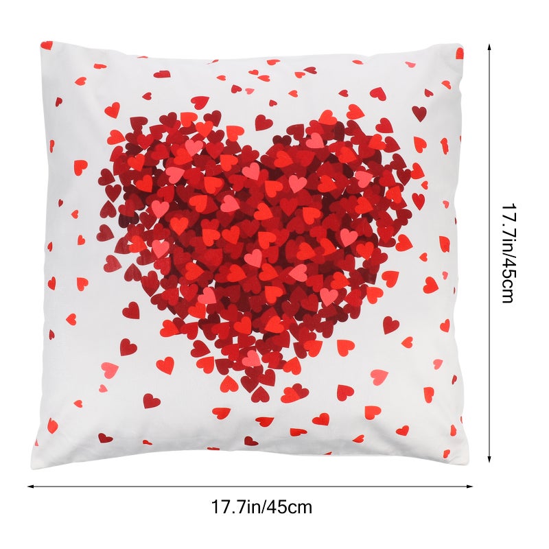 2pcs Valentine's Day Theme Pillow Case Loving-heart Pattern Sofa Cushion Cover Pillowcase - Image 3