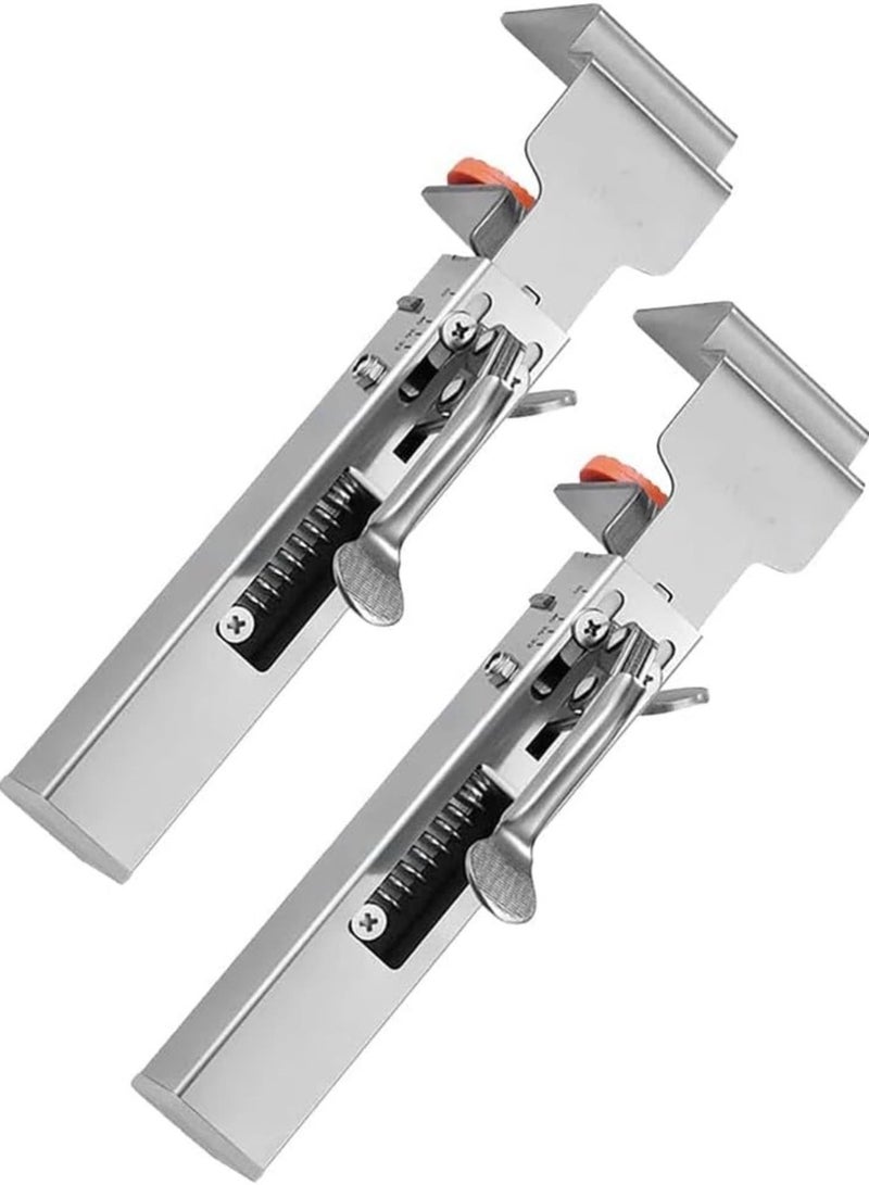GGOOT Adjustable Drawer Fixing Clamp Cabinet Installation Tool, Cabinet Hardware Supplies, Drawer Front Fasteners, Stainless Steel Clips, 2mm Thick Head for Easy Secure Drawer Setup - Image 1
