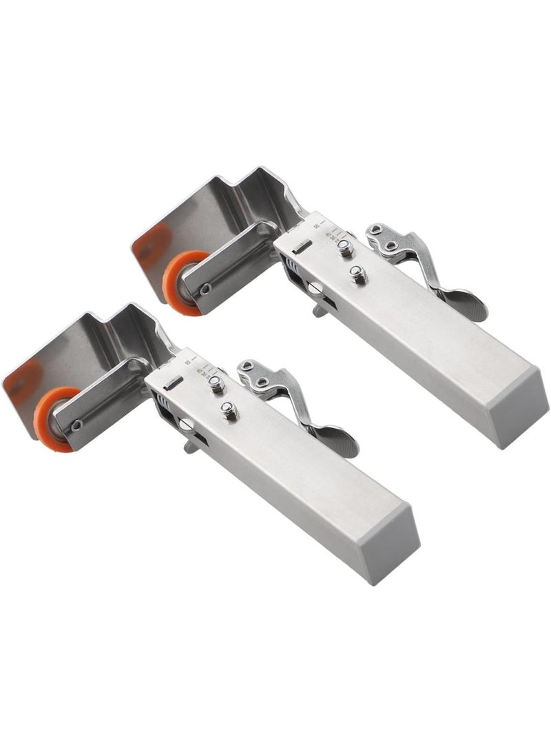 GGOOT Adjustable Drawer Fixing Clamp Cabinet Installation Tool, Cabinet Hardware Supplies, Drawer Front Fasteners, Stainless Steel Clips, 2mm Thick Head for Easy Secure Drawer Setup - Image 2