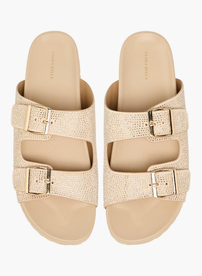 Flora Bella By Shoexpress Buckle Accent Slip-On Sandals - Image 2