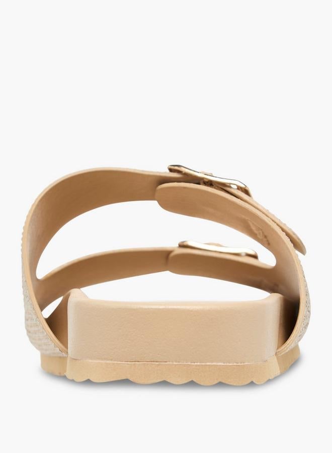 Flora Bella By Shoexpress Buckle Accent Slip-On Sandals - Image 4