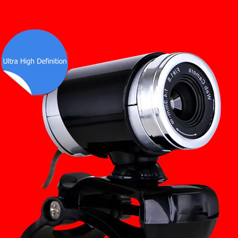 USB 720P HD Webcam Professional Teaching Live Broadcast Camera with Mic and Clip (Black) - Image 4