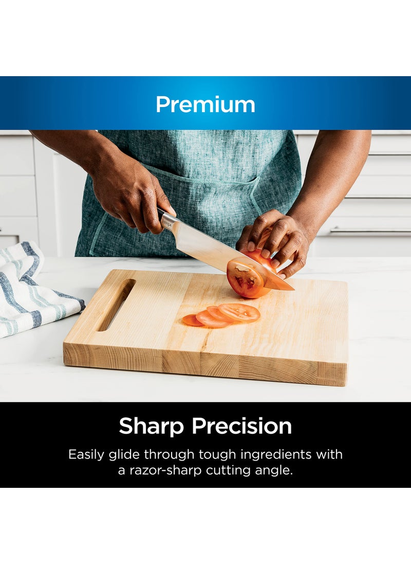 Ninja Ninja K32012 Foodi NeverDull Premium Knife System, 12 Piece Knife Block Set with Built-in Sharpener, German Stainless Steel Knives, Black  - Image 5