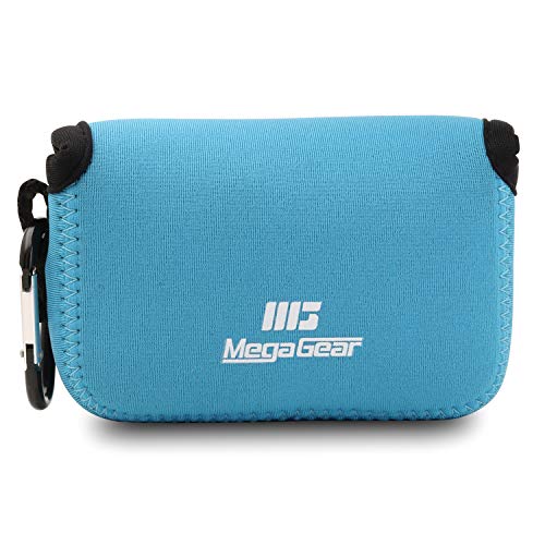 MegaGear ''Ultra Light'' Neoprene Camera Case Bag with Carabiner for Panasonic Lumix DC-ZS80, DC-ZS70, DMC-ZS100, DC-TZ95, DC-TZ90, DMC-TZ100 (Blue) - Image 1