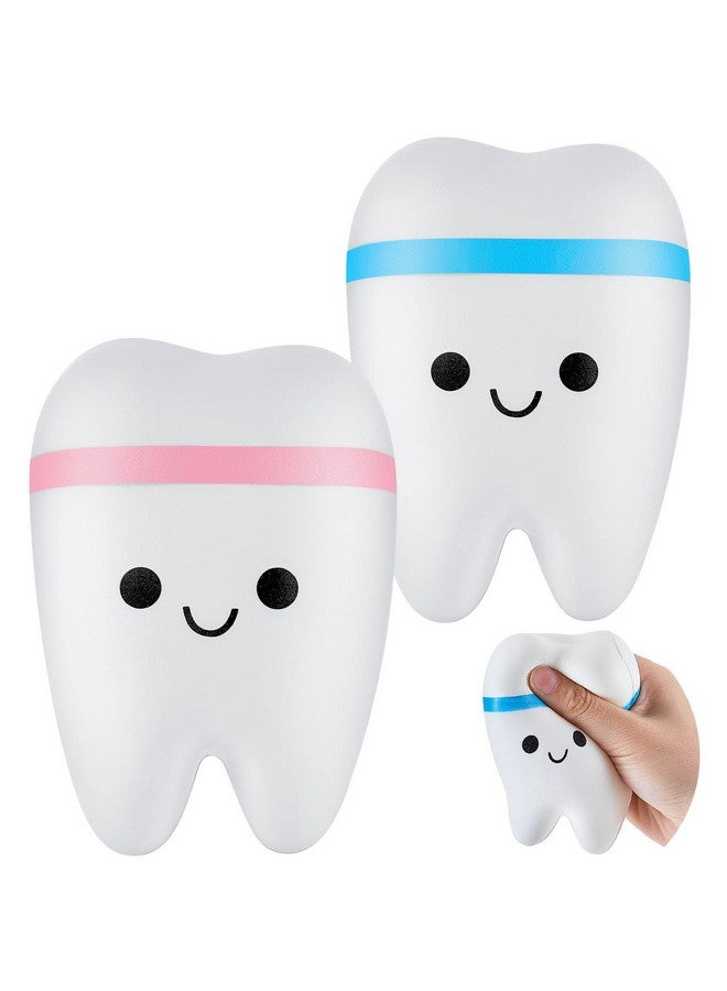 هونغداو قطعتان من الأسنان الضخمة ذات الارتفاع البطيء والأسنان المزيفة لتخفيف القلق، ألعاب الأسنان، هدايا مساعد الأسنان لتخفيف التوتر للمراهقين والبالغين - Image 1