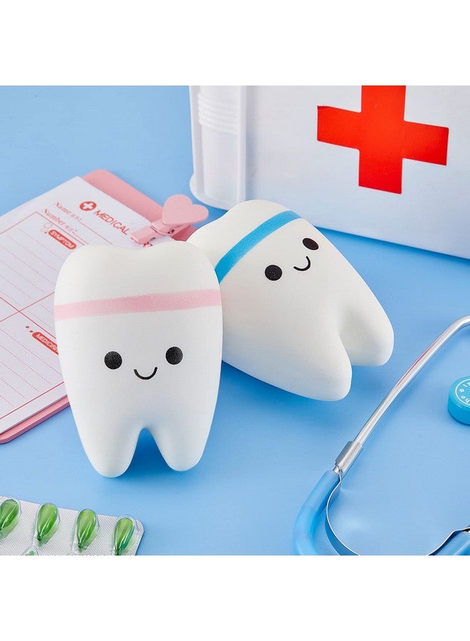 هونغداو قطعتان من الأسنان الضخمة ذات الارتفاع البطيء والأسنان المزيفة لتخفيف القلق، ألعاب الأسنان، هدايا مساعد الأسنان لتخفيف التوتر للمراهقين والبالغين - Image 4