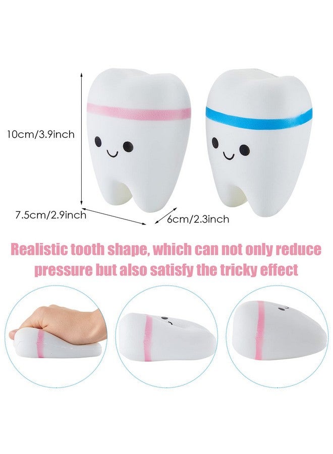 هونغداو قطعتان من الأسنان الضخمة ذات الارتفاع البطيء والأسنان المزيفة لتخفيف القلق، ألعاب الأسنان، هدايا مساعد الأسنان لتخفيف التوتر للمراهقين والبالغين - Image 3
