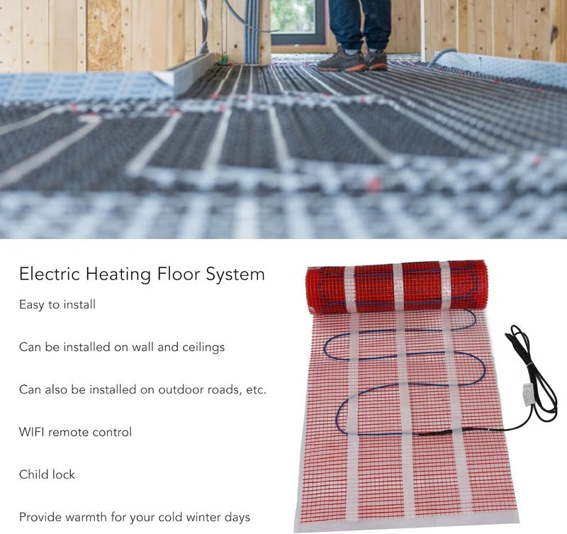 Heating Floor System, 110V Underfloor Heating Mat Safe IP20 for Office(2㎡ 300W) - Image 4