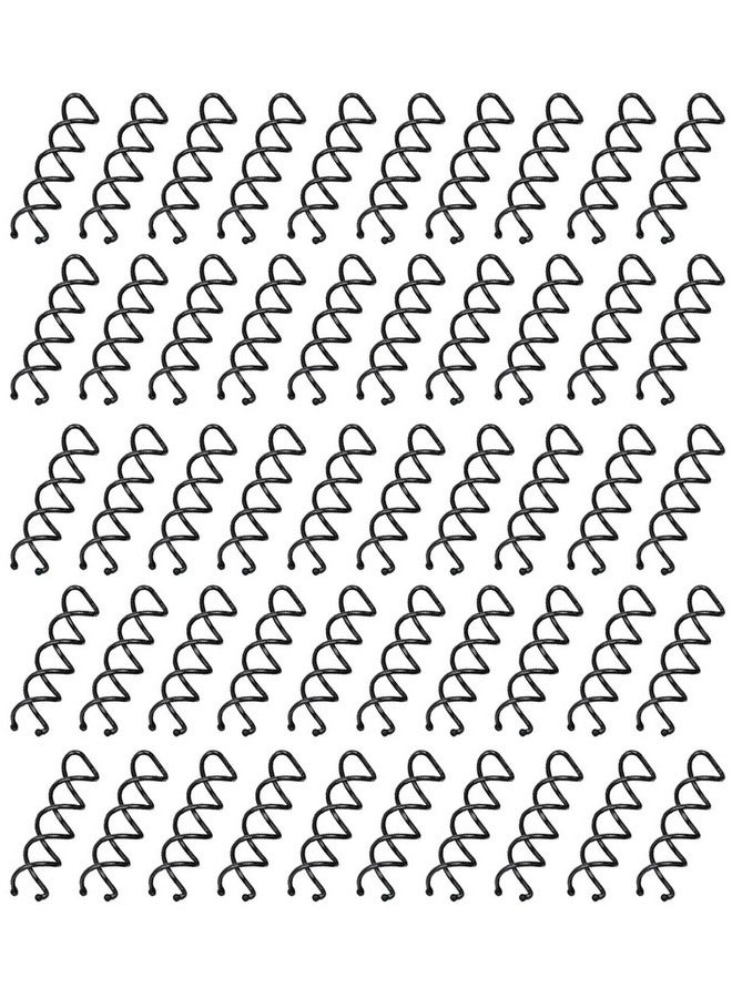 Hyamass 50Pcs Spiral Hair Pins Nonscratch Round Tips Spiral Bobby Pins Hair Clip Hair Spin Pins Twist Screw Hair Pins Accessories For Women Girls (Black) - Image 1