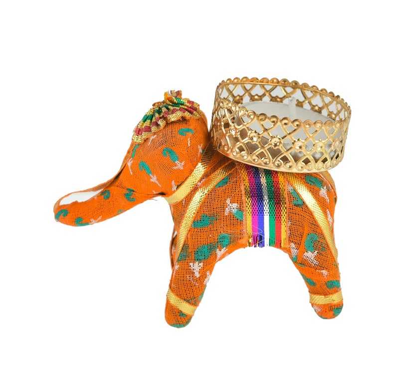 Pride Store Tealight Candle Holder for Home Decor Candle Diya Diwali Christmas New Year Gift Festival Decoration 35 Hour Burning Time Elephant Tealight Candle Pack of 6 - Image 5