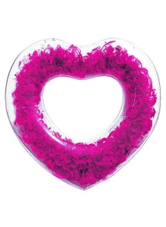 FUN MOMENT Transparent Inflatable Heart Shaped Swim Ring 90cm  - Image 1