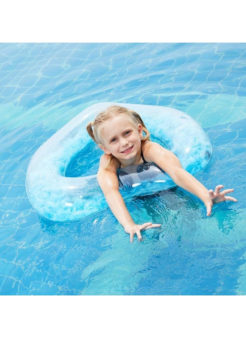 FUN MOMENT Transparent Inflatable Heart Shaped Swim Ring 90cm  - Image 3