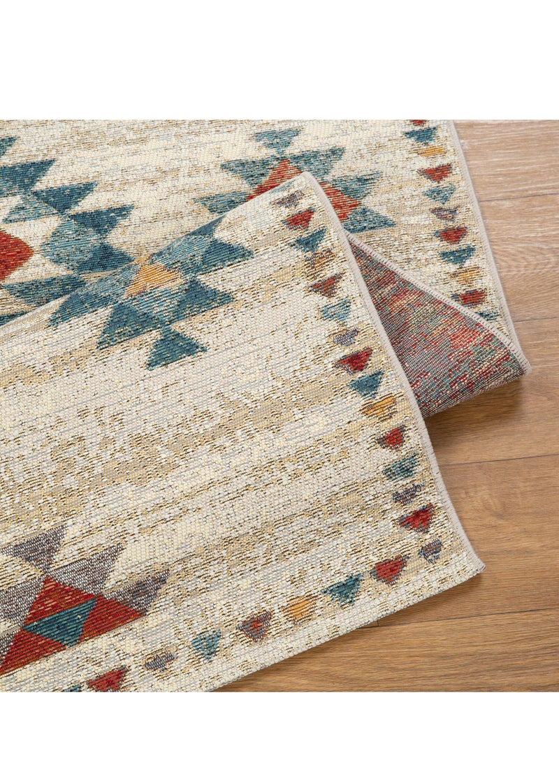 لوفت باتيك، سجادة خارجية، سجادة أريكة، سجادة معيشة، مقاس 160×235 سم، قماش، متعدد الألوان، صنع في مصر-1158X-Q1 - Image 2