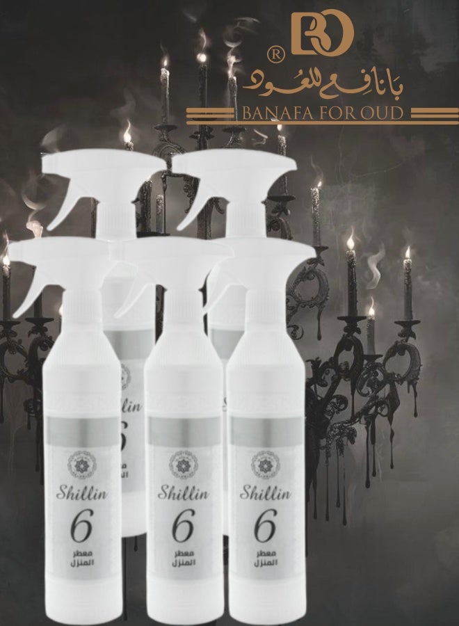 Banafa 5 Pieces Shillin 6 House Freshener 500ML - Image 1