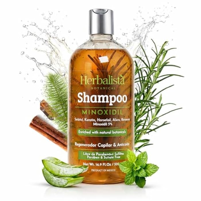 HERBALISTA Viral Botanical Shampoo 500ml (16.9 fl oz) – Minoxidil-Inspired Herbal Blend with Rosemary, Cinnamon, Aloe & Mint – Strengthening & Fuller-Looking Hair Formula - Image 3