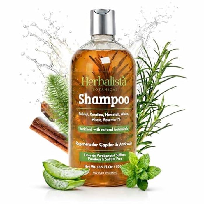 HERBALISTA Viral Botanical Shampoo 500ml (16.9 fl oz) – Minoxidil-Inspired Herbal Blend with Rosemary, Cinnamon, Aloe & Mint – Strengthening & Fuller-Looking Hair Formula - Image 1
