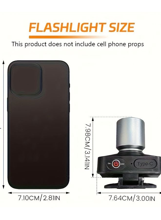 Black USB Rechargeable Headlamp 18650 Battery High Power LED Adjustable Focus - Image 4