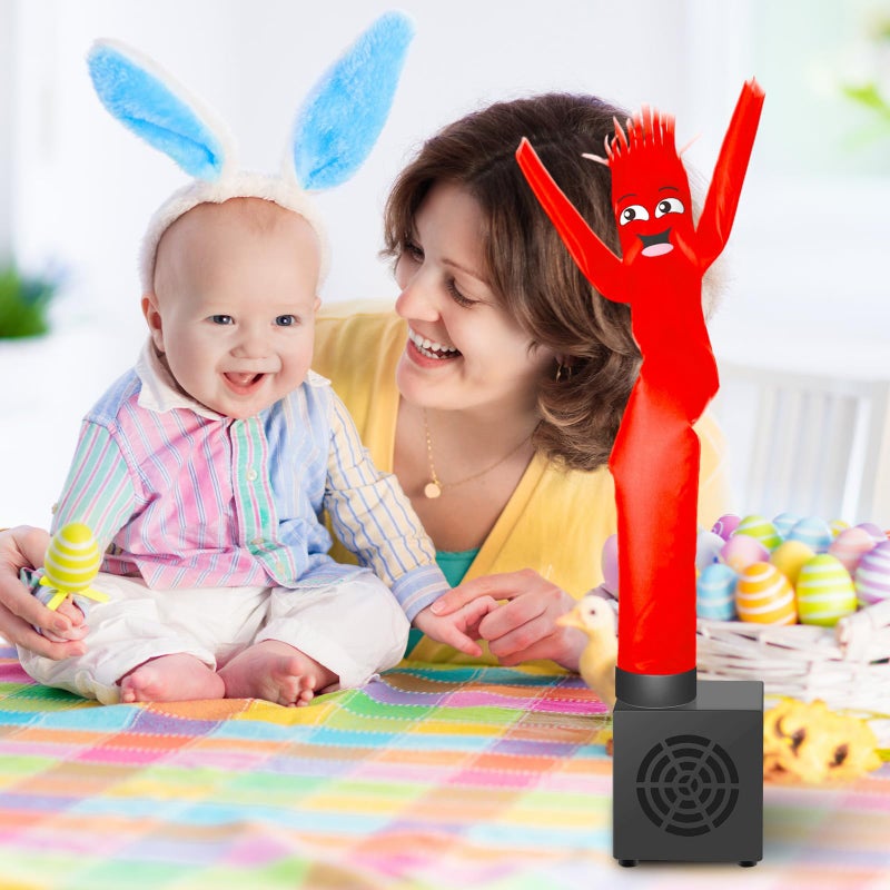 Poen Easter Gifts for Kids Mini Wacky Waving Inflatable Tube Guy with Blower Gag Toy Gift Inflatable Tube Man Birthday Desktop Decor Dancing Blow up Man for Office Party Decor(Funny) - Image 5
