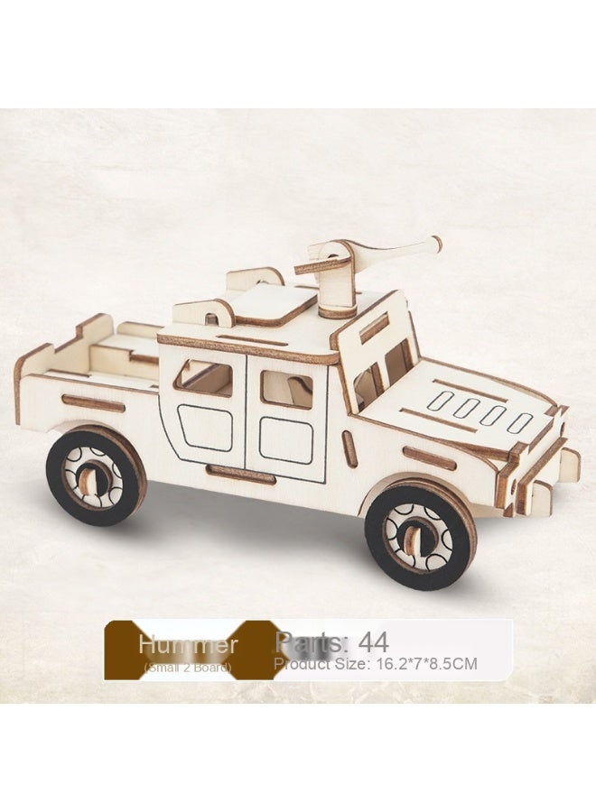 Children's Wooden 3D Puzzle Assembling Model Toy