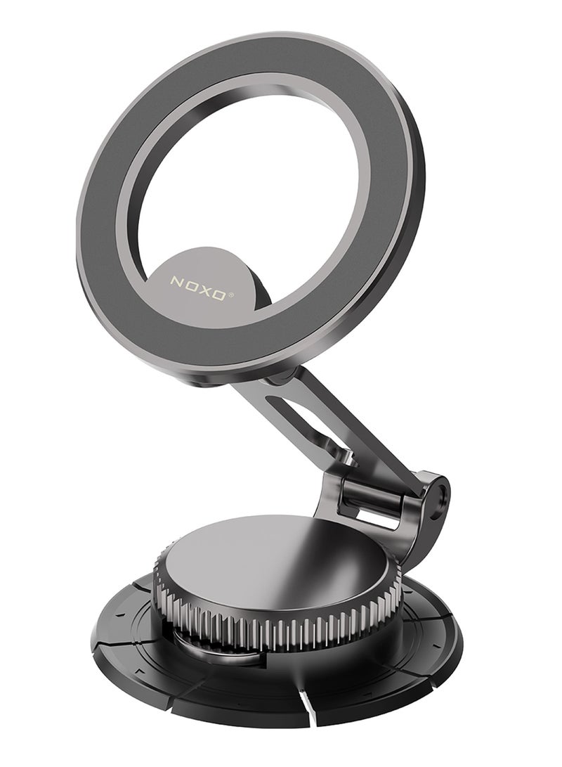 NOXO Magnetic Folding Car Phone Mount HDN-6 – Universal Air Vent Holder for iPhone & Samsung (Strong Magnetic Grip, 360° Adjustable, Foldable Design) - Image 1