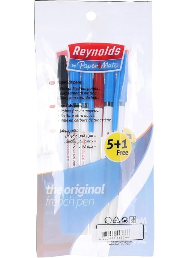 Reynolds 6 Fine Point Ballpoint Pens (045 Pens) - Image 2