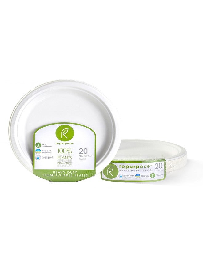 Repurpose Compostables Repurpose, 9" Eco-Dinner Plates, 20 Count - Image 1