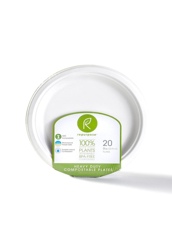 Repurpose Compostables Repurpose, 9" Eco-Dinner Plates, 20 Count - Image 2