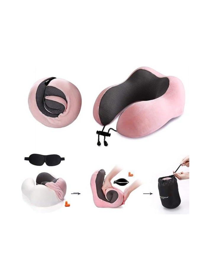 Travel Pillow Luxury Memory Foam Neck  Head Support Pillow Soft Sleeping Rest Cushion for Airplane Car  Home Best Gift - Image 4