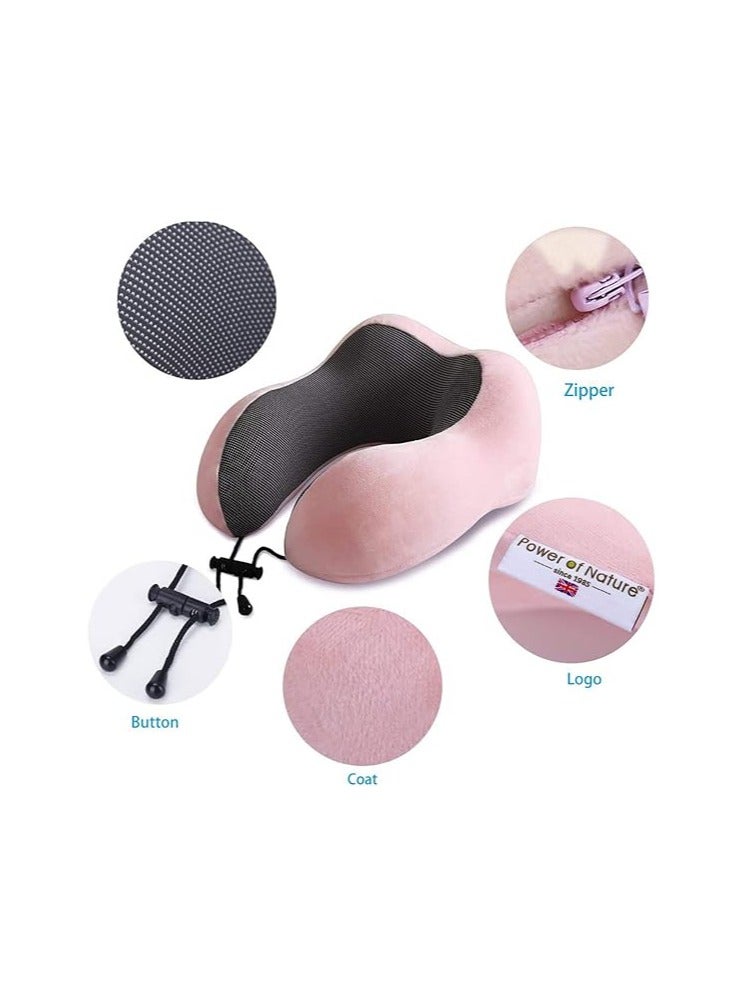 Travel Pillow Luxury Memory Foam Neck  Head Support Pillow Soft Sleeping Rest Cushion for Airplane Car  Home Best Gift - Image 3