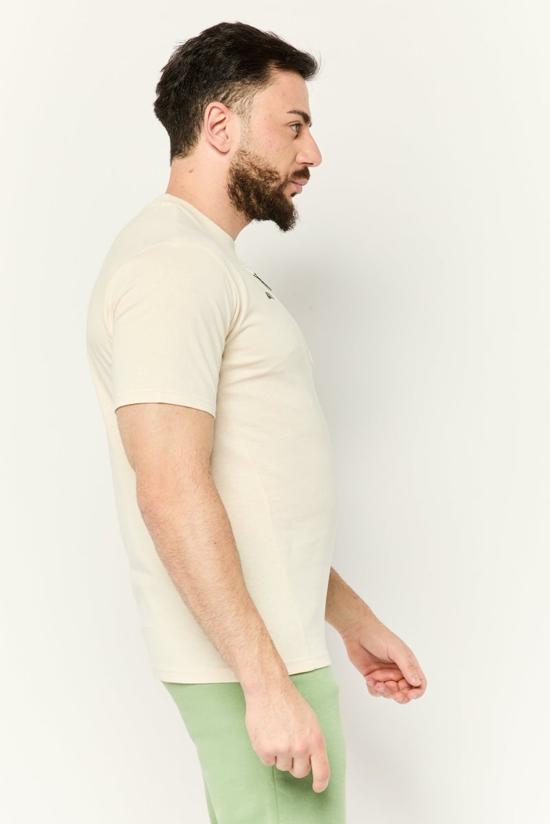 PUMA Men Sportswear Fit Short Sleeves Outdoor T-Shirt, Beige - Image 3