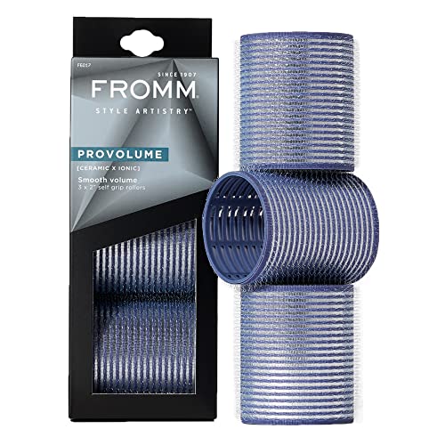 Fromm ProVolume 2" Self-Grip Ceramic Ionic Thermal Hair Rollers, 3 Count, Large Salon Quality Hair Curlers for Medium to Long Length Hair and Curtain Bangs - Image 1