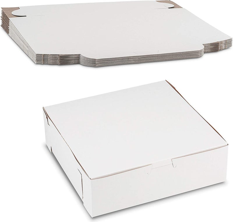 Generic MALANI STORE Corrugated Cardboard Pizza Box 9 X 9 X 15 Inch White Pack of 10  - Image 3
