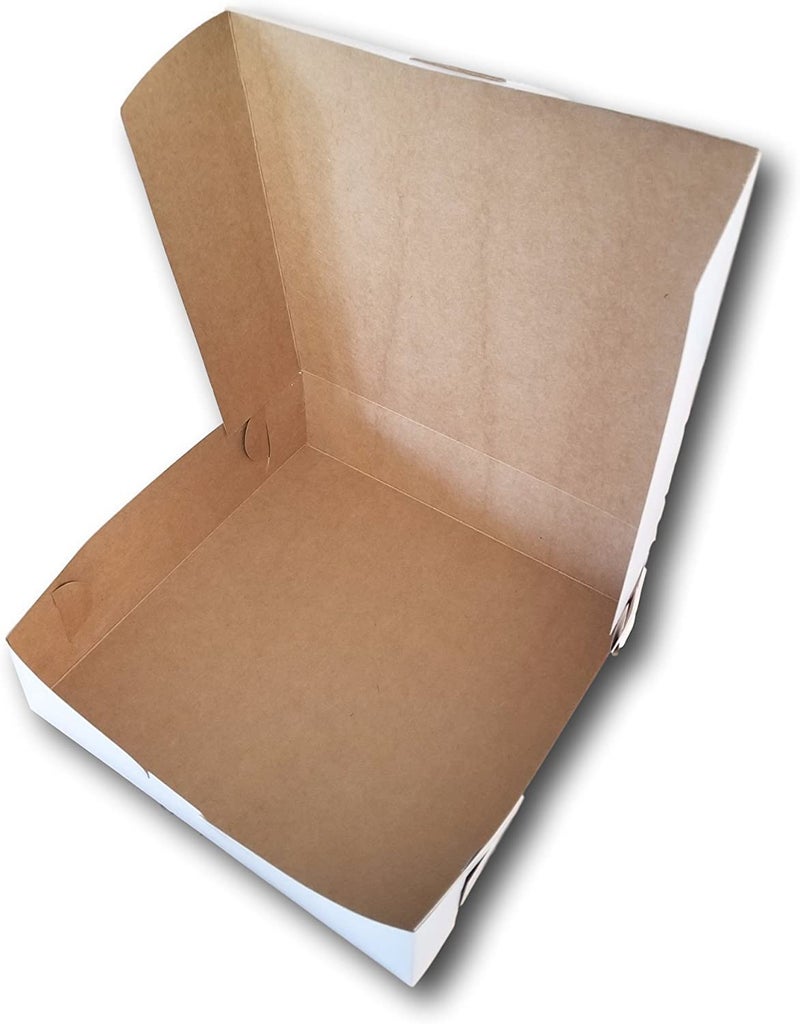Generic MALANI STORE Corrugated Cardboard Pizza Box 9 X 9 X 15 Inch White Pack of 10  - Image 4