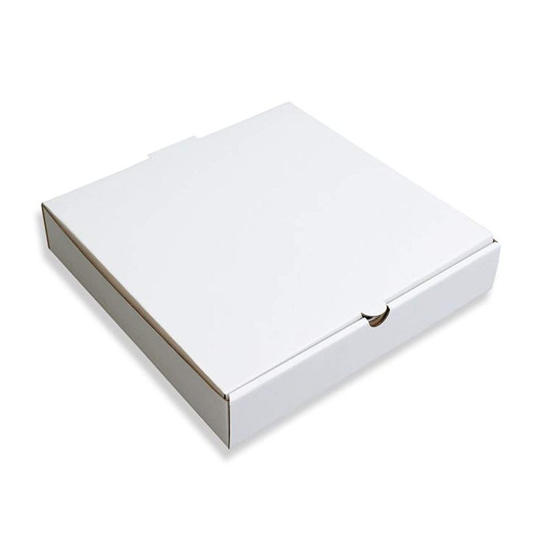 Generic MALANI STORE Corrugated Cardboard Pizza Box 9 X 9 X 15 Inch White Pack of 10  - Image 1