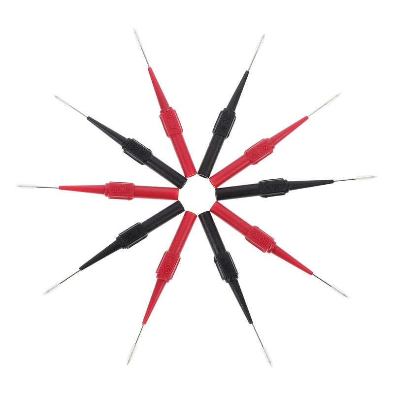 أدوات اختبار عامة للمتر المتعدد (Generic Multimeter Probes)، أدوات اختبار بنوع إبرة (Needle Test Probes)، 10 قطع، للاستخدام في الاختبارات الكهربائية كبديل لأجهزة قياس الجهد (Voltmeter)، سهلة الاستخدام. - Image 1