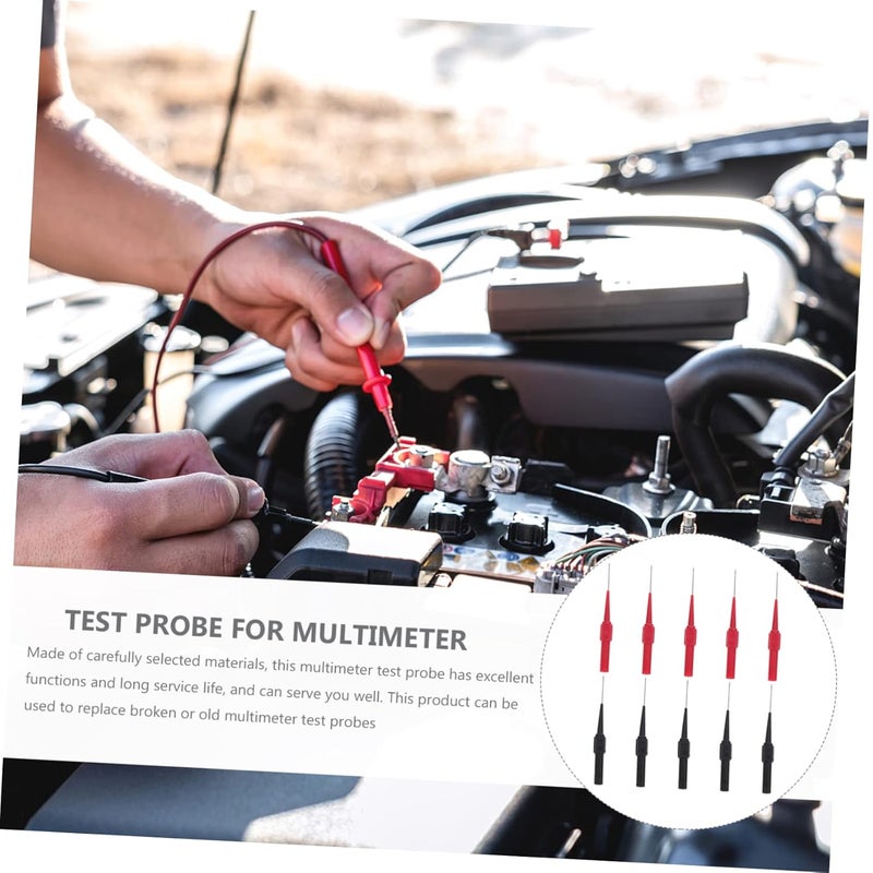أدوات اختبار عامة للمتر المتعدد (Generic Multimeter Probes)، أدوات اختبار بنوع إبرة (Needle Test Probes)، 10 قطع، للاستخدام في الاختبارات الكهربائية كبديل لأجهزة قياس الجهد (Voltmeter)، سهلة الاستخدام. - Image 5