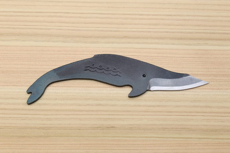 Yoshihiro Shiroko High Carbon Steel Kurouchi KUJIRA Whale Japanese Utility Knife (Type C) Made in Japan - Image 2