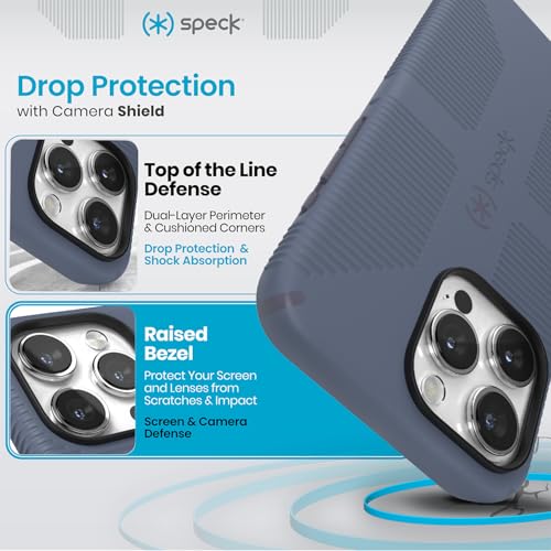 Speck MagSafe Case for iPhone 15 Pro Max - Drop & Camera Protection, Soft-Touch Secure Grip, Wireless Charging Compatible, Fits All 6.7 Inch Models Including iPhone 14 & 13 Pro Max - Grip Blue - Image 4