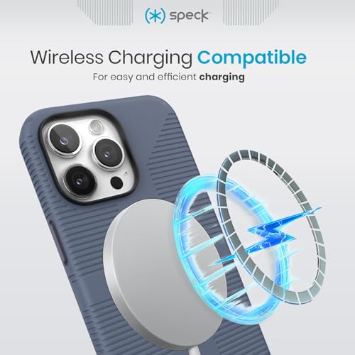 Speck MagSafe Case for iPhone 15 Pro Max - Drop & Camera Protection, Soft-Touch Secure Grip, Wireless Charging Compatible, Fits All 6.7 Inch Models Including iPhone 14 & 13 Pro Max - Grip Blue - Image 2