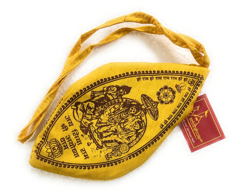 Achleshwar Kusha Aasan Set | Kusha Grass & Wool Meditation Mat with Lal Chandan Mala & Gomukhi | Ideal for Puja, Japa & Meditation | Spiritual & Comfortable | Yellow | 60 x 60 cm with Aasan Cover - Image 2