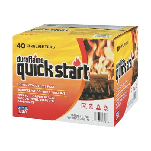 Duraflame Quick Start Firelighters – 40 Count Case | Instant, Clean & Reliable Fire Starting for Fireplaces, Grills, Fire Pits & Camping Adventures - Image 3