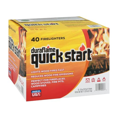 Duraflame Quick Start Firelighters – 40 Count Case | Instant, Clean & Reliable Fire Starting for Fireplaces, Grills, Fire Pits & Camping Adventures - Image 1